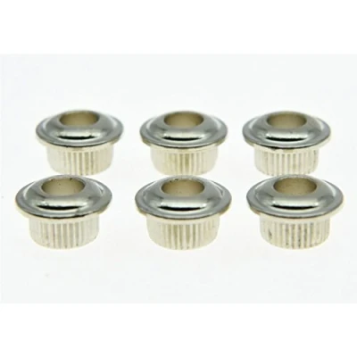 Image of KAISH 30x Metal Nickel 10mm Vintage Guitar Tuning Keys Conversion Bushings Adapter Ferrules