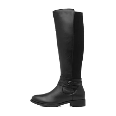 Image of Hush Puppies Women&#039;s Vanessa Mid Calf Boot, Black, 7 UK