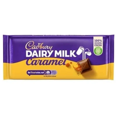 Image of 3 x Dairy Milk Caramel Chocolate Bar 120g Delicious Tasty And Twisty Treat Gift Hamper For Birthday,Christmas