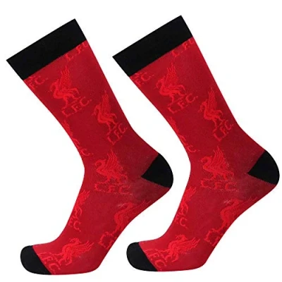 Image of LFC Official Mens Liverpool Football Crest Socks (Adults Size 8 11)