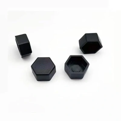 Image of 100 Pcs Nut Cover Cap Hexagon Flat Top Bolts Protective Caps M5 M6 M8 M10 M12 M16 Furniture Screws Accessories Kit M8x14 30pcs,Black