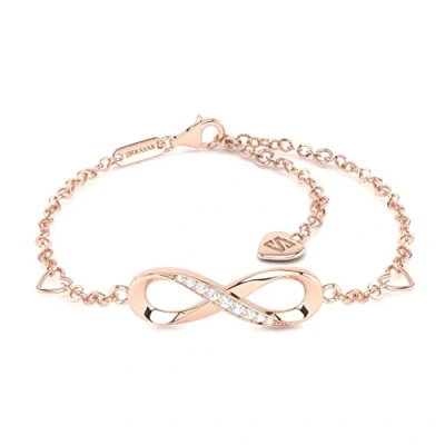 Image of SERASAR Silver Bracelet Ladies Jewellery 925 Sterling 18 carat Rose Gold Chain Girls Bangle Gift Idea Valentine&#039;s Day Anniversary Birthday Gifts for Women