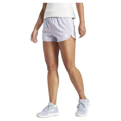 Image of adidas Women&#039;s Pacer Training 3 Stripes Woven High Rise Short, XS 5 inch