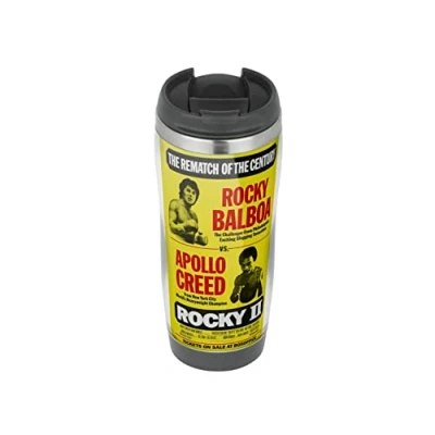 Image of Rocky 2 Fight Poster Travel Mug, Thermal Insulated Cup for Hot and Cold Beverages Drinks
