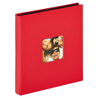 Image of walther Design Photo Album Red 400 Photos 10x15 cm Stock with Cover Punching, Fun EA 110 R