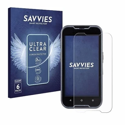 Image of Savvies 6 Pack Screen Protector compatible with Datalogic Memor 11 Protection Film Clear