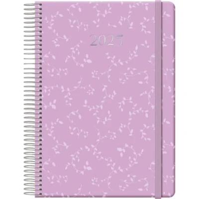Image of Dohe 2025 Diary Day by Page, A5 Size (14 x 20 cm), 12 Months January to December, Hardcover, Planner in Spanish, Office Supplies ARUBA Purple