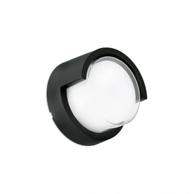 Image of Enlite 10W CCT Switchable Round Cowl LED Bulkhead Black