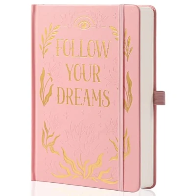 Image of MGGAO Bullet Dotted Notebook for Women Men, 190 Numbered Pages Journal, A5 Butterfly Floral Journals Writing, Aesthetic Notebooks, Work School Note Taking, 14.7 x 21.4 cm