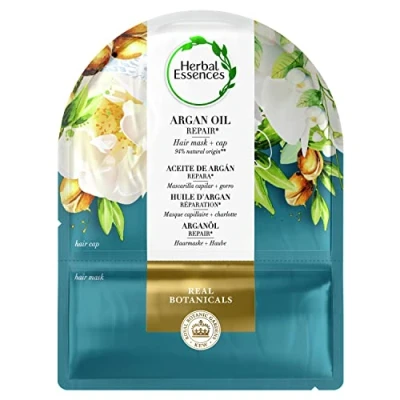 Image of Herbal Essences Argan Oil Hair Mask &amp; Reusable Shower Cap, Stocking Filler, 20ml, Gifts for Women