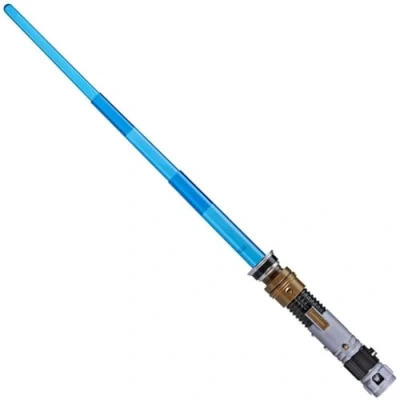 Image of Star Wars Lightsaber Forge Obi Wan Kenobi Electronic Extendable Blue Toy, Customizable Roleplay Ages 4 and Up