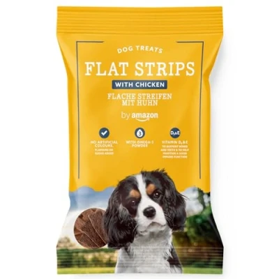 Image of by Amazon Dog Treats Flat Strips with Chicken, 200g