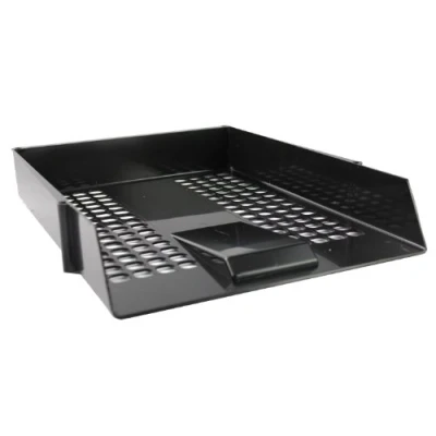 Image of Q Connect Plastic Letter Tray Black
