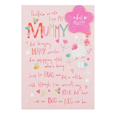 Image of Hallmark Mummy Birthday Card &quot;Lots of Love&quot; Medium [Old Model]