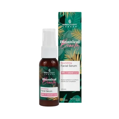 Image of Skin Academy London Botanical Beauty Nourishing Facial Serum 98% Nature Derived Vegan 30ml