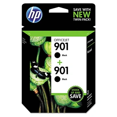 Image of HP 901 2 Ink Cartridges Black CZ075FN