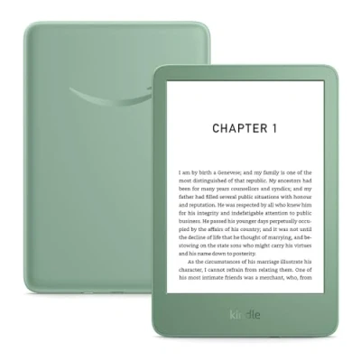 Image of New Amazon Kindle (16 GB) Lightest and most compact with glare free display, faster page turns, adjustable front light long battery life Without Ads Matcha