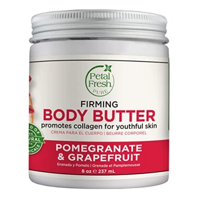 Image of Body Butter, Refreshing, Pomegranate &amp; Grapefruit, 8 oz (237 ml) Petal Fresh