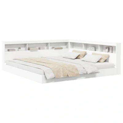 Image of vidaXL Bookcase Bed White 180x200 cm Engineered Wood