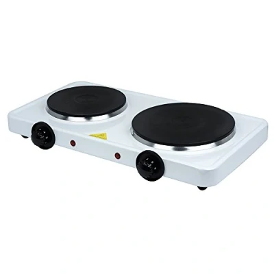 Image of Status Double Stainless Steel Hot Plate White