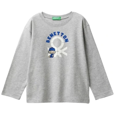 Image of United Colors of Benetton T Shirt M/L 3I1XG10F2 Short Sleeve Shirt, Grigio