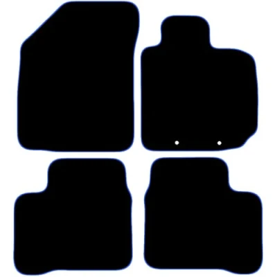 Image of Carsio Carpet Car Mats For Suzuki Swift 2017+ Onwards Tailored Fit Floor Mat Set Complete Accessory Black Custom Fitted All Weather, Anti Slip Backing &amp; Blue Trim