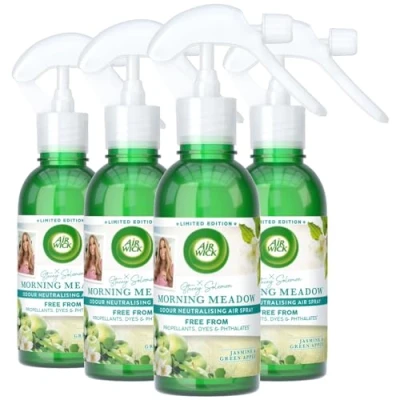Image of Air Wick Morning Meadow Odour Neutralising Spray Freshener Stacey Solomon 4 x 236ml