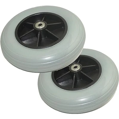 Image of (Pair of Two) ，8&quot; x 2&quot; (200x50) 8 inch Solid Rubber Front Rear Caster Tires Wheels Assembly for Power Wheelchair&#039;s/Electric Wheelchair Many Standard Wheelchairs Replace