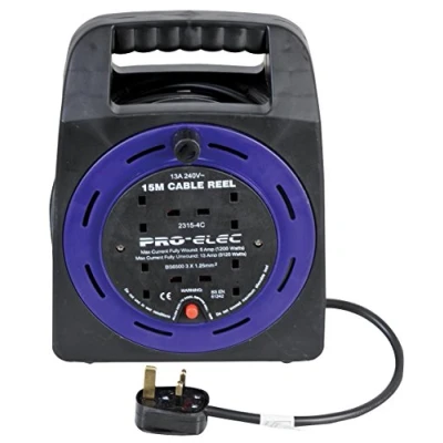 Image of PRO ELEC PELB1590 15m Cable Reel Box, 13A 4 Socket
