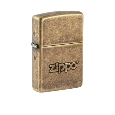 Image of Zippo Stamp Regular Lighter Antique Brass