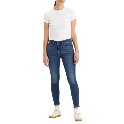 Image of Levi&#039;s 711 Double Button Jeans Skinny Fit, Women&#039;s, Size: 24x28, Blue wave dark