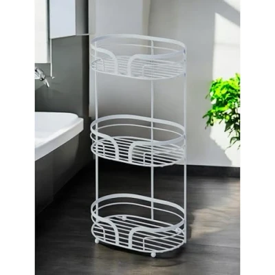 Image of Showerdrape Dante White Floor Caddy