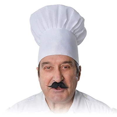 Image of Bristol Novelty BH135 Chef Hat, Unisex Adult, White, One Size