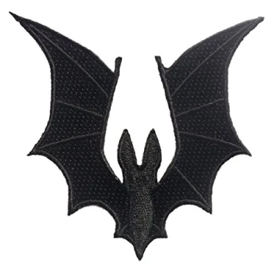 Image of Klicnow Bat Wings Embroidered Patch 8cm X 8.5cm (3 1/4