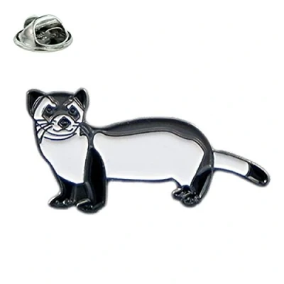 Image of Ferret Animal Metal Enamelled Pin Badge Lapel XJKB12 04
