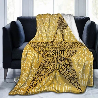 Image of American Musical Hamilton Ultra Soft Throw Blanket Flannel Fleece All Season Light Weight Living Room/Bedroom Warm
