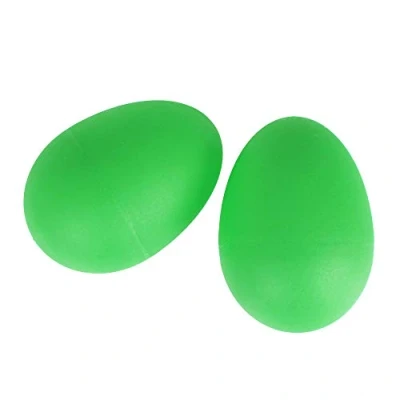 Image of A Star 2 Pcs/Pair Plastic Egg Shakers Green Rhythm Maracas