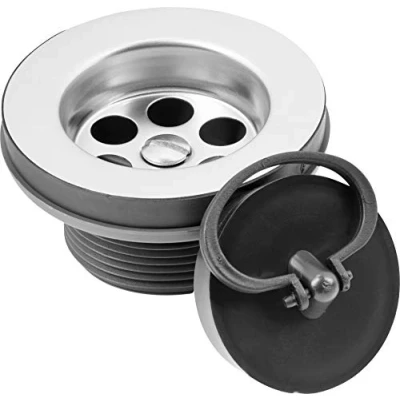 Image of Cornat Valve 1 1/2 Inch Male Thread Made Plastics Recyclable Packaging/Drain Sink Plug / T352004R, Gray