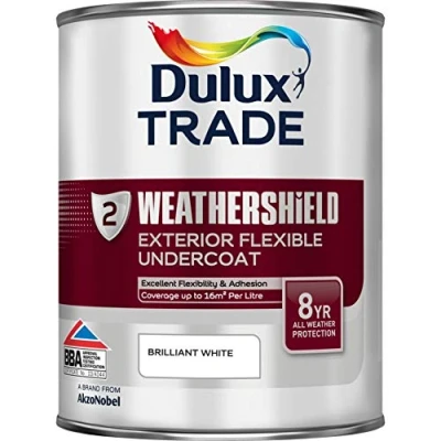 Image of Dulux Trade 1L Weathershield Exterior Flexible Undercoat Brilliant White