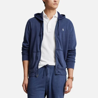 Image of Polo Ralph Lauren SPA Terry FULL ZIP Hoodie Zipup sweatshirt, Men&#039;s, Size: Medium, Newport navy
