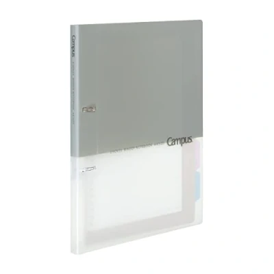Image of Kokuyo Campus 2 Ring Loose Leaf Binder, A4, Holes, Up to 100 Sheets, Gray, Japan Import (RU PP158M)