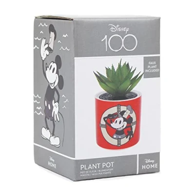 Image of Disney Mickey Mouse Plant Pot with Faux 11.7cm Indoor Home Mini Planter Artificial Succulent Gifts Ornaments