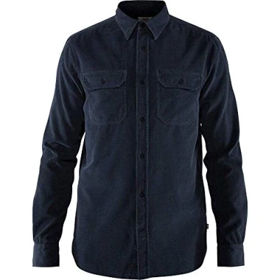Image of Fjallraven Men&#039;s Övik Cord M Long Sleeved T Shirt, Blue, XS 82977