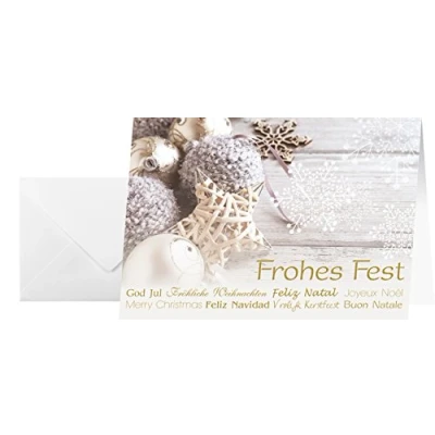 Image of SIGEL DS034 Christmas Greeting Card &quot;Christmas Feeling&quot;, A6 (A5), blank, 25 Pieces incl. envelopes, easy to print
