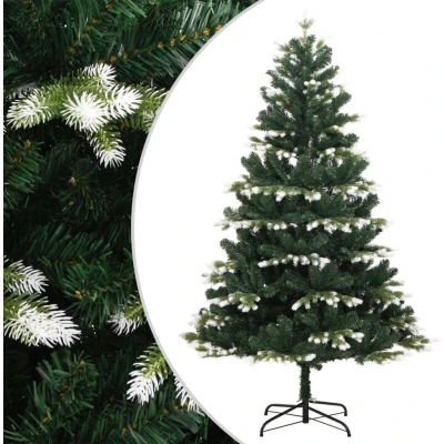 Image of vidaXL Artificial Hinged Christmas Tree with Flocked Snow 150 cm