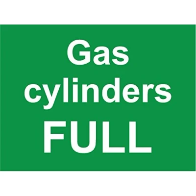Image of Gas cylinders Full 1mm PVC Sign.