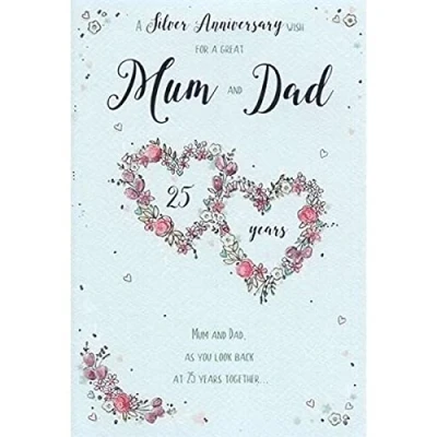 Image of For A Special Mum &amp; Dad On Your Silver 25th Wedding Anniversary Card icg