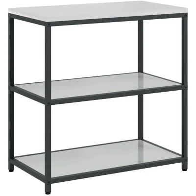 Image of vidaXL Kitchen Storage Shelf with Silver Galvanised steel