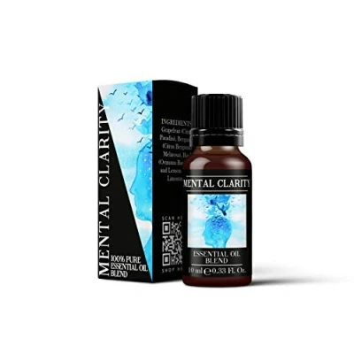 Image of Mystix London Mental Clarity Pure &amp; Natural Essential Oil Blend 10ml for Diffusers, Aromatherapy Massage Blends Perfect as a Gift Vegan, GMO Free
