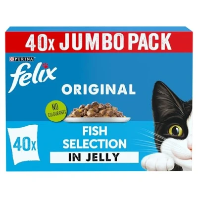 Image of FELIX ORIGINAL Fish Favourites in Jelly Wet Cat Food 40x85g